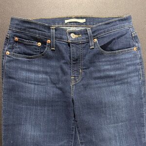 Levi's Dark Blue Straight Leg Boyfriend Jeans